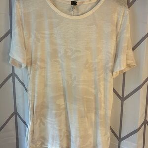 We The Free Subtle Pattern Cream Tee